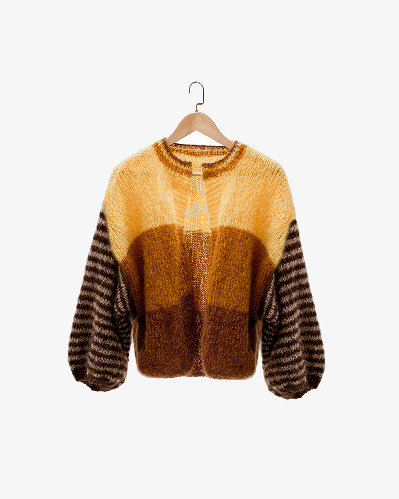 Peanut Brittle Mohair Knitted Jersey