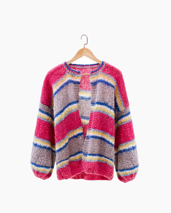 Candy Cane Mohair Knitted Jersey